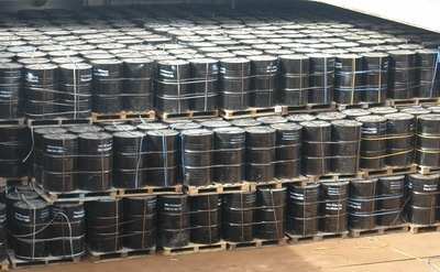 Stacked pallets under cover